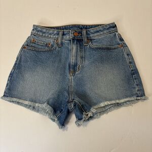 Victoria's Secret PINK Denim High-Rise Jean Shorts Size 00 In Blue Light Wash